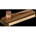 American Walnut Standard Gavel W/ Desk Stand